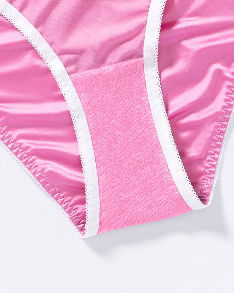 Plus Size Satin Lace Princess Vibe Panties 3-Pack