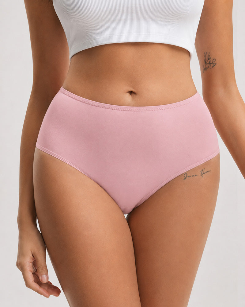 5-Pack High Waisted Criss Cross Back Seamless Briefs
