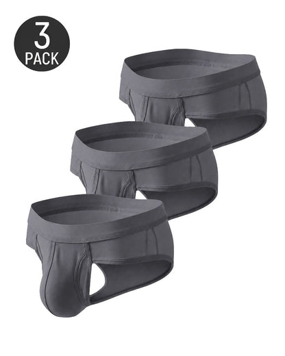 Multi-Pack Men's Ice Silk Breathable Side Open No-Removal Briefs