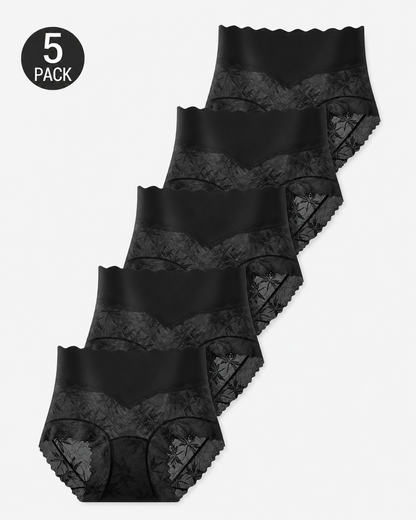 5-Pack Sexy High Waist Seamless Breathable Lace Briefs