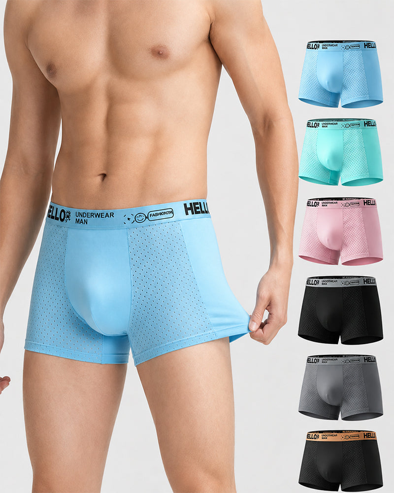 Multiple Pack Men's Letter Belts Comfortable Breathable Boxer Briefs