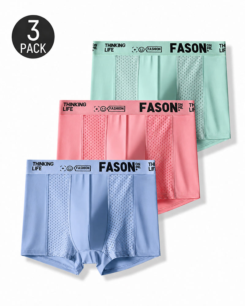 Multiple Pack Men's Letter Belts Comfortable Breathable Boxer Briefs
