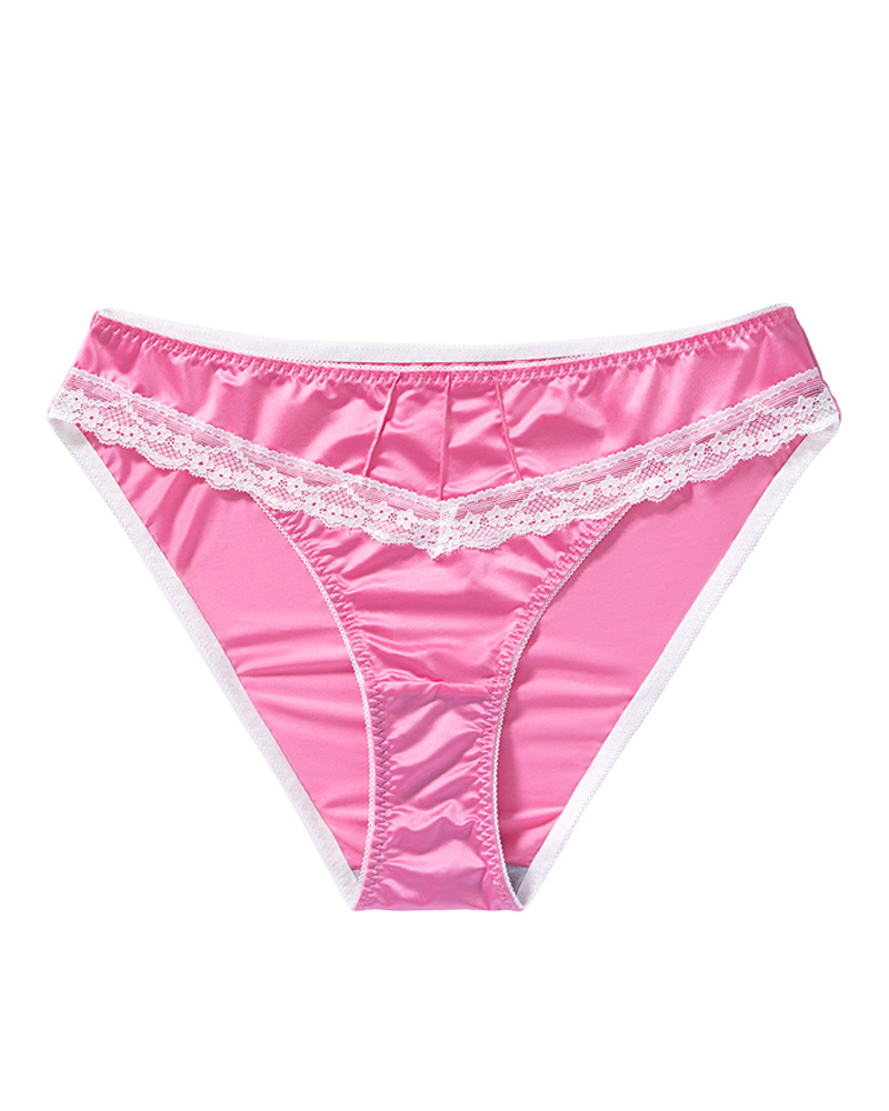 Plus Size Satin Lace Princess Vibe Panties 3-Pack