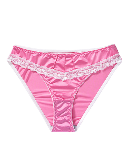 Plus Size Satin Lace Princess Vibe Panties 3-Pack