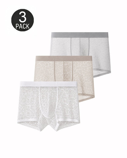 Men's Ultra-thin Lace Breathable Mesh Boxer Briefs