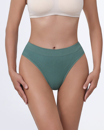 Women's Seamless Sports Fitness Solid Color Elastic T-Thong