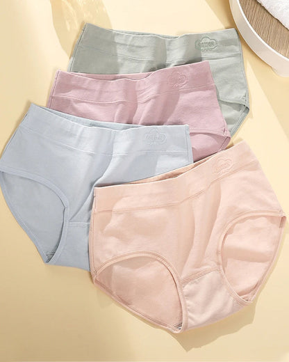 Women's Pure Cotton Stretch Mid-waist Soft Panties