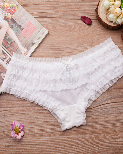 Floral Lace Ruffle Breathable Panties