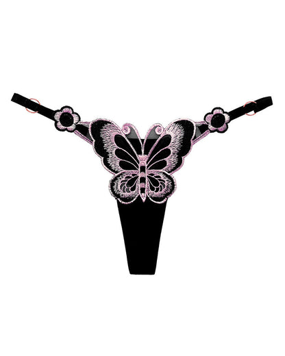 Sexy Butterfly Embroidered Low-rise Thong