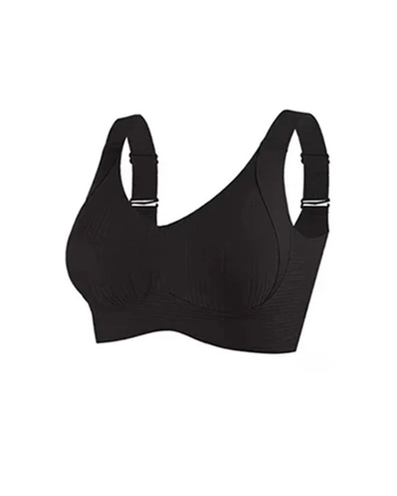 Women's Solid Color Four Rows Adjustable Wireless Bras
