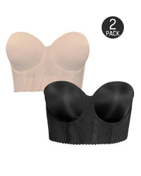 [2-Pack]Nude+Black